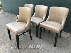 Set of 4 Upholstered Cafe Dining Chairs (Bar / Restaurant / Bistro / Pub Chairs)
