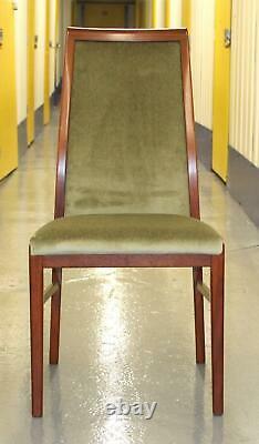 Set of 4 Vintage c1986 G Plan Teak Dining Chairs Velvet Upholstery Excellent