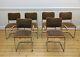 Set Of 6 Cantilevered Upholstered Cesca Style Dining Chairs