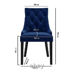 Set of 6 Navy Velvet Dining Chairs Kaylee BUN/KLE003N/84922