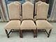 Set Of 6 Six Quality Solid Oak Dining Chairs By Jaycee Newly Upholstered
