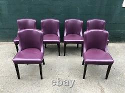 Set of 6 Upholstered Cafe Dining Chairs (Bar / Restaurant / Bistro / Pub Chairs)