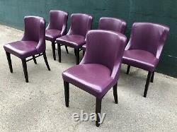 Set of 6 Upholstered Cafe Dining Chairs (Bar / Restaurant / Bistro / Pub Chairs)