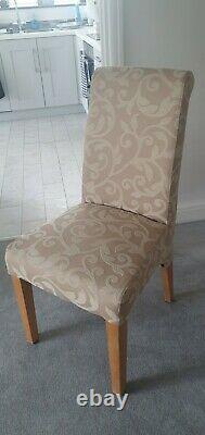 Set of 6 upholstered Dining Chairs With Loose Covers