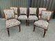 Set Of 6x Antique Victorian Oak Upholstered Dining Chairs Delivery Available