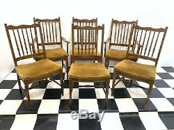 Set of 6x Stag Madrigal upholstered dining chairs inc carvers Delivery Available