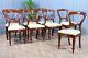 Set Of 8 Antique Original Victorian Mahogany Dining Chairs Carved Restored C1870