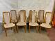 Set Of 8x Vintage Retro Caxtons Teak Framed Upholstered Dining Chairs Delivery