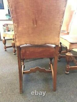 Set of six 18th Century style upholstered dining chairs