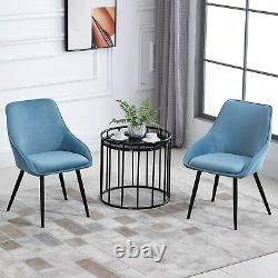 Sigtua Set of 2 Velvet Dining Side Chairs Kitchen Home Office Upholstered Seat