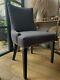 Six Andrew Martin Theodore Upholstered Dining Chairs, Black / Grey