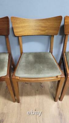 Six Mid Century Teak G Plan Butterfly Dining Chairs Upholstered Seats Retro