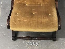 Slipper Chair, Glenister Furniture, Vintage Pre-1950s, Upholstered, Button Back