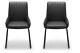 Soho Dining Chairs X2 Black Pu Leather With Metal Frame Priced Per Pair