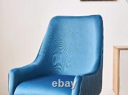 Soho LUX Velvet Dining Chair Velvet Upholstered & Pleated Back