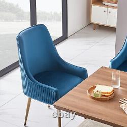 Soho LUX Velvet Dining Chair Velvet Upholstered & Pleated Back