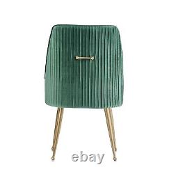 Soho LUX Velvet Dining Chair Velvet Upholstered & Pleated Back Single