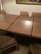 Solid Oak And Barley Veneer Extending Dining Table And 6 Upholstered Chairs
