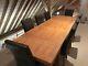 Solid Oak Extending Dining Table And 8 Leather Upholstered Chairs