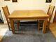Solid Oak Extending Dining Table And 4 Upholstered Chairs