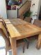 Solid Wood Dining Table (reclaimed Wood) And 6 Soft Leather Upholstered Chairs
