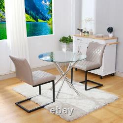 Stylish 1/2Pcs Dinning Chairs Bow Shape Cafe Bar Upholstered Faux Leather Chairs