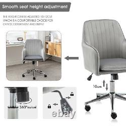 Swivel Velvet Office Chair Adjustable Padded Seat Computer Desk Chairs Ergonomic