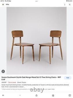 Swoon Set Of 4 Southwark Jupiter Dining Chairs In Light Mango Wood