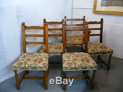 Ten Upholstered Oak Ladder Back Dining Chairs Great For Christmas Gatherings