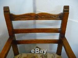 Ten Upholstered Oak Ladder Back Dining Chairs Great For Christmas Gatherings