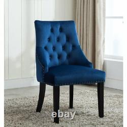 Three Posts Brannon Upholstered Dining Chair Blue