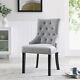 Tufted Velvet Fabric Studded Dining Chair Accent Occasional Upholstered Chair