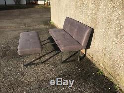 Two dining benches fully upholstered. Unwanted part of a set. One with back