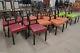 Used Dining Chair Pub Restaurant Hall Upholstered Solid Wood X 18 Clearance