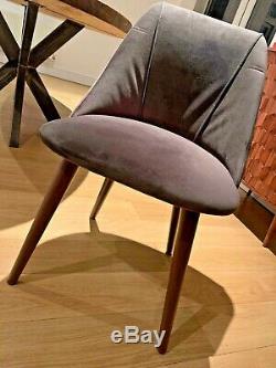 Upholstered Dark Gray Lule Made. Com dining chairs RRP £600 (6 chairs)