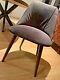 Upholstered Dark Gray Lule Made. Com Dining Chairs Rrp £600 (6 Chairs)