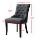 Upholstered Dining Chair High Back Linen Padded Seat Dining Room Kitchen Chairs