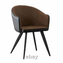 Upholstered Dining Chair Mercury Row Ahmeek Black/Brown Dining Chair RRP £249