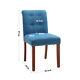 Upholstered Dining Chairs Padded Seat High Back Wooden Leg Home Furniture Chairs