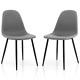 Upholstered Dining Chairs Set Of 2 With Metal Legs