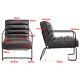 Upholstered Fabric/ Leather Accent Armchair Leisure Lounge Cafe Dining Chairs Uk