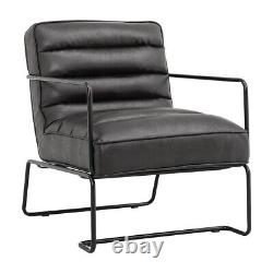 Upholstered Fabric/ Leather Accent Armchair Leisure Lounge Cafe Dining Chairs UK