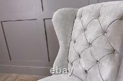 Upholstered French Style Wingback Dining Chairs 5 Colours