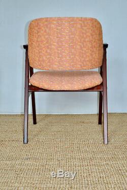 Upholstered Pink Accent Comfort Chair Office Dining Room Made in Sweden, 1980s