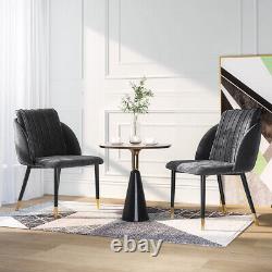 Upholstered Set of 2 4 6 Dining Room Chair Scallop Oyster Kitchen Chairs Velvet