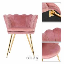 Upholstered Velvet Tub Accent Dining Chair Sofa Armchair Make Up Desk Bedroom
