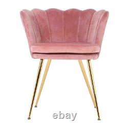 Upholstered Velvet Tub Accent Dining Chair Sofa Armchair Make Up Desk Bedroom