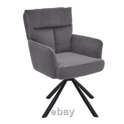 Velvet 180°Swivel Dining Chair Living Room Occasion Chair Upholstered Armchair