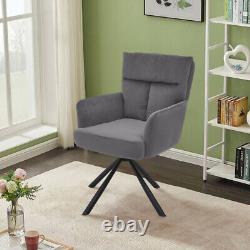 Velvet 180°Swivel Dining Chair Living Room Occasion Chair Upholstered Armchair