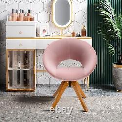 Velvet Accent Chair 360° Swivel Leisure Chair Upholstered Armchair Vanity Chair